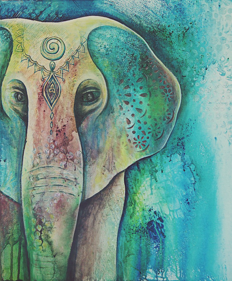Sacred Elephant by Reina Cottier